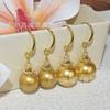 Aretes de Perlas Francesas Altas de Lujo Ligero Moda Elegante Gancho de Oreja Eardrop Largo Diseño de Zircón de Doble Capa Venta al por Mayor de Fábrica