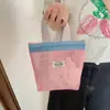 Bolsa de Palha com Rede Dopamine Verão tamanho pequeno Bolsa de Cosméticos Bolsa de Mão Dobrável Portátil Bolsa de Lavar Bolsa de Praia para Mulheres