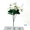 Flor de Pensamiento Simulada de 5 Pétalos, Ramo de Phalaenopsis para el Hogar, Atrezzo Floral para Fotografía, Arreglo Floral de Ingeniería