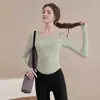 Top de Yoga Talla Grande para Mujer 2026 Primavera Otoño Nuevo Conjunto Deportivo para Correr Camiseta de Manga Larga Entrenamiento Fitness Pantalones de Tiburón