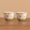 Taza de té pequeña de margarita pintada a mano de fábrica para damas, exquisita taza maestra, taza individual, taza china de alta calidad para degustación de té