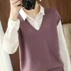 Chaleco de Punto sin Mangas para Mujer, Estilo Coreano Holgado Casual, Top sin Mangas para Primavera y Otoño, Nueva Ropa Exterior para Mujer