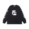 Melancolía Rico Segunda Generación Erd Boceto Graffiti Transfronterizo Nueva Moda Urbana Marca Casual Holgada Camiseta de Manga Larga con Estampado para Otoño