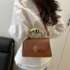 Bolso de Mano de Metal con Textura Repujada Elegante y de Moda de Comercio Exterior para Mujer 2025 Nuevo Versátil Bolso Caja de Hombro Cruzado