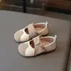 Zapatos de Cuero para Niñas de 6-12 Años Estilo Primavera y Otoño Zapatos Individuales para Niños Pequeños Velcros Niños Suela Suave Mary Janes Zapatos de Princesa Mocasines