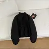Jaqueta de Algodão Lisa com Gola Alta para Mulheres, Roupa Externa, Nova Coleção Outono Inverno 26, Solta, Petite, Simples, Quente, Leve, Roupas de Algodão, Tendência