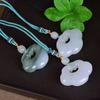 Colgante de Paz de Jade Verde Natural del Tianshan, Adorno en Forma de Calabaza, Estilo Unisex, Suministro para Transmisión en Vivo al por Mayor, Placa sin Preocupaciones