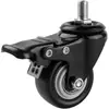 Rueda Loca de Varilla Roscada 1.5 pulgadas 2 pulgadas 3 pulgadas 4 pulgadas Rueda Giratoria Poliuretano Rueda para Carrito de Carga Doble Rodamiento Freno