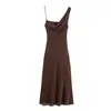 Comércio Exterior Transfronteiriço Outono 2025 Novo Estilo Europeu e Americano Moda Feminina Sexy Hot Girl Vestido Plissado de Bolinhas 3152