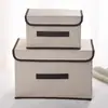 Caja de Almacenamiento No Tejida para Hogar Coche Plegable a Prueba de Polvo Caja de Almacenamiento de Ropa con Tapa Tamaño Pequeño para Etiquetar