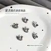Acessórios de Unha Coração de Corvo Novos Transfronteiriços Prata Antiga Retrô Escura Anjo Amor Cruz Decoração de Arte para Unhas