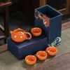 Actividad mayorista set de té de viaje taza express conveniente una tetera cuatro tazas traje para hacer té regalo para exteriores LOGOTIPO