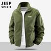 Jaqueta Masculina Nova Outono 2025 Gola Alta Moda Simples Versátil Solta Respirável Leve Jaqueta #