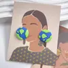 Accesorios de resina de dibujos animados de tres ojos para funda de teléfono DIY, gel de crema, pasador de pelo hecho a mano, parche para vaso de agua SZ827