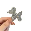 Pinza para el pelo de cristal de lujo de alta gama para perros pequeños, Pinza lateral delicada y dulce, Nuevo clip de pico de pato para flequillo estilo coreano, Versátil