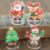 Soporte Transparente Acrílico Original de Navidad Decoraciones Decorativas DIY para Escritorio de Navidad Nuevo Soporte Pequeño de Papá Noel