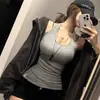 Moda Feminina Coreana Novo Estilo Dongdaemun: Regata Elegante de Gola Alta sem Costas com Corte Slim que Valoriza a Silhueta, Peça Básica Versátil sem Mangas