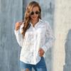 Amazon Explosions tamanho grande Roupas Femininas Europa e Estados Unidos Transfronteiriço Solto Casual Jaqueta Camisa de Chiffon Pelo Menos Atacado
