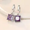 Aretes de moissanita simulación de transmisión en vivo para mujer estilo Ins amor plata de ley S925 circonita seis garras aretes de moissanita aretes