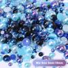 Perlas de ABS de Alto Brillo Coloridas Galvanizadas de Media Ronda Mezcladas con Pedrería de Resina 3-10 mm Perlas de ABS de Venta Caliente en Amazon Joyería DIY