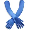 Guantes Largos Color Negro Ding para Mujer Satén Elástico Guantes de Etiqueta para Vestido de Novia cosplay Colocación Guantes de Halloween