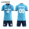 Camisetas de Fútbol para Hombre Transfronterizas Hechas a Medida Sublimación Impresión de Cuerpo Completo Transpirables de Secado Rápido Conjunto de Camisetas de Fútbol Venta al por Mayor