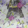 Tecido de Bordado Floral em Renda Feito à Mão, Multicor, Tecido Bordado Feminino para Vestidos e Roupas de Palco