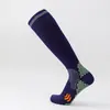 Calcetines de Compresión Deportiva, Calcetines Largos de Malla Transpirable de Alta Elasticidad, Calcetines de Compresión Profesionales para Recuperación de Running y Ciclismo
