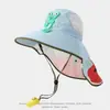 Chapéu de Sol Infantil de Verão para Meninos e Meninas, Chapéu de Sol Respirável Anti-UV, Chapéu de Pescador de Praia para Bebê, Chapéu de Sol