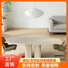 Mesa de Centro de Travertino Natural Coluna Dupla Mesa de Chá Longa Estilo Wabi-sabi Retrô Mesa de Chá Hotel Pousada Móveis de Pedra Atacado
