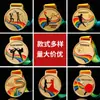 Jogos de Maratona Competição de Medalhas Crianças do Jardim de Infância Pequena Placa de Metal Infantil Troféu de Taekwondo Prêmios
