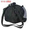 0110 Bolsa redonda de tecido Oxford para basquete treinamento de futebol de pé com bolso de rede zíper esportivo bolsa de ombro único feita sob medida