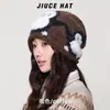Gorro de Punto Estilo Fair Isle Coreano Chic con Dibujo de Pingüino para Niñas Nicho de Gama Alta Adelgazante Facial Gorro Pullover