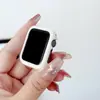 Funda Protectora para Caja de Reloj Hueca de PC Iridiscente con Galvanizado Láser Compatible con Apple S12 S11 iWatch Ultra