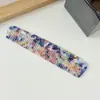 Peine Geométrico de Acetato con Patrón de Mármol Retro Coreano para Niña Elegante 14.5cm Peine de Dientes con Patrón de Moda Peine Alisador