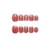 Uñas postizas hechas a mano color Hawthorn ojo de gato hielo micro hechas a mano color sólido corto manicura colorido láser arcoíris ojo de gato Corto Redondo