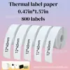 Papel de etiqueta adhesiva térmica de 12*40MM, no requiere tinta, para etiquetado de precios de productos, larga duración