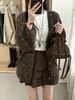 Nuevo Cárdigan de Punto Vintage con Lunares y Mangas Acampanadas Otoño/Invierno para Mujer Estilo Perezoso Adelgazante Abrigo Suéter Versátil