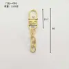 Hebilla Dorada Pequeña para Puerta, Hebilla de Clip en Forma de 8, Clip de Cadena con Gancho Giratorio de Aleación de Zinc, Hebilla para Puerta de 3 Puntos, Hebilla Colgante Accesorio de Llavero
