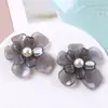 Elásticos de cabelo com flores grandes de 42mm, presilhas de cabelo, patches, brincos DIY, acessórios de cabelo, enfeites para tamancos, materiais decorativos para artesanato