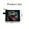 Porta-moedas de Desenho Animado de Dinossauro Transfronteiriço Criativo Bolsa de Armazenamento à Prova d'Água Porta-Cartões Personalizado Portátil Bolsa de Chaves Bolsa Quadrada Pequena