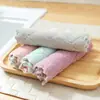 Paño de cocina absorbente de agua de doble cara simple de dos colores, toalla de mano sin aceite, toalla de mantel engrosada, paño de cocina