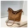 Bolso de Ante para Mujer de Invierno, Nuevo Estilo Coreano, Estilo Perezoso, Bolso de Hombro de Gran Capacidad para Viajes, Bolso de Mujer, Lujo de Gama Alta y Accesible