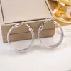 Pendientes de Aro Exagerados Minimalistas y Elegantes Moda Joyería de Lujo Nicho Pendientes Versátiles de Gama Alta para Mujer