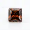 Zircônia cúbica 3A5A CZ artificial pedra preciosa colorida pedras soltas, pedras quadradas brilhantes, pedras principais corte princesa, diamantes quadrados, em estoque atacado