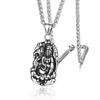 Fabricante de joyería de fundición de acero inoxidable Guanyin creencia colgante collar de acero de titanio oración hombres y mujeres collar colgante