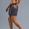 Pantalones de Cinco Puntos con Abertura Lateral, de Seda Helada, Sensación Fresca, Secado Rápido y Absorción de Sudor para Powerlifting y Entrenamiento en Gimnasio para Hombre