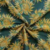 Estilo Pastoral Relevo Estéreo Girassol Fio Tingido Jacquard Tecido Colete Saia Retro Caixa de Decoração Artesanal Tecido