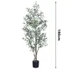 Venta al por mayor transfronteriza de olivos artificiales, plantas verdes artificiales de decoración para el hogar nórdico, plantas de hojas de olivo, árboles falsos para decoración de suelo