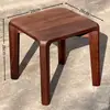 Mesa de Jantar Stool de Madeira Nogueira Preta Norte-Americana A8L Stool de Jantar de Luxo Leve para Sala de Estar Cadeira de Jantar Empilhável Placa Quadrada Alta